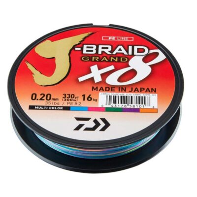 Pintas valas Daiwa J-Braid Grand x8 Multicolor